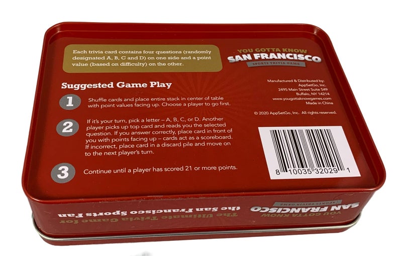 You Gotta Know San Francisco - Sports Trivia Game - Image 3