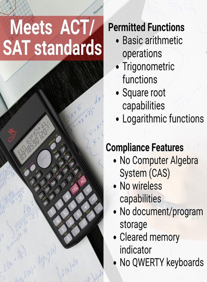 Red Star Tec Scientific Calculator SC-216 - GCSE & A Level School Calculator for Students Scientific Non Graphing Calculator Suitable for Business Use - Image 4