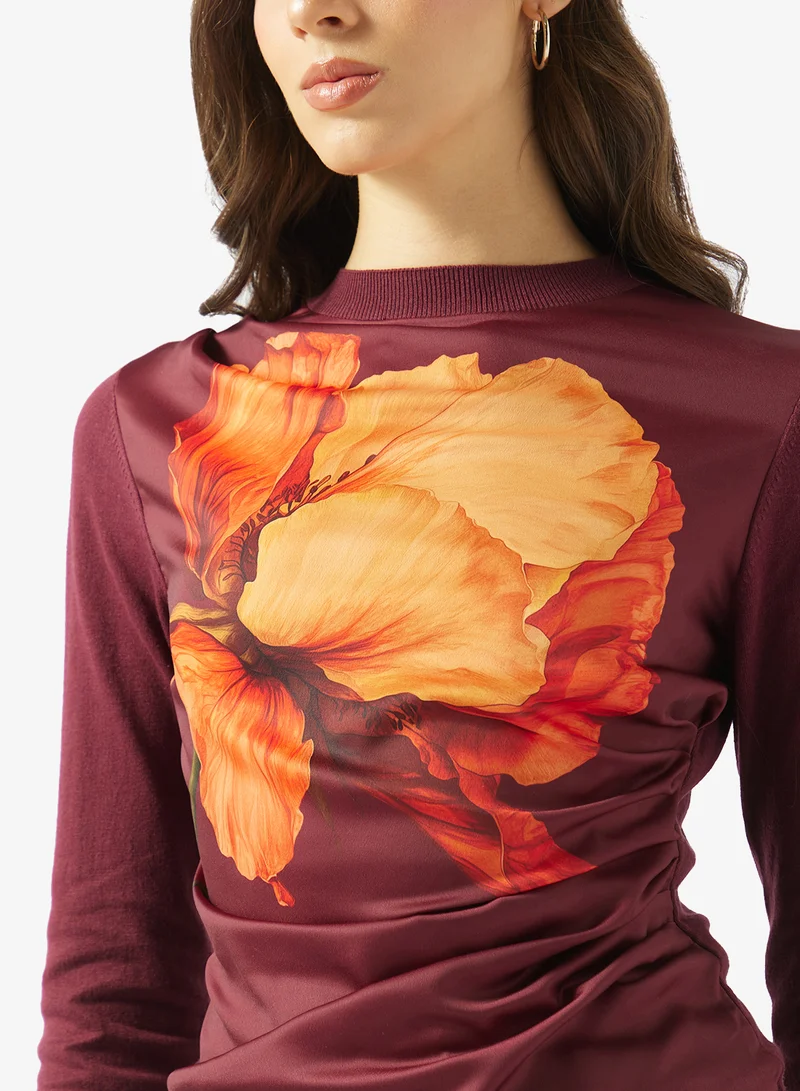 Ted Baker  Floral Print Crew Neck Sweater for Women | Best Price UAE