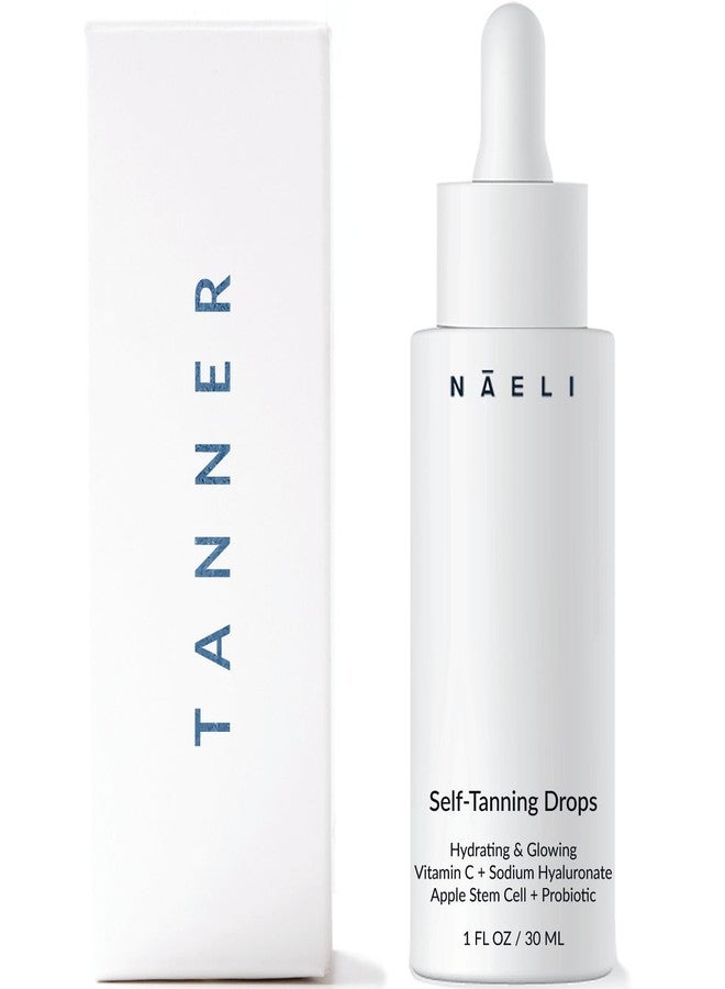 NAELI قطرات برونزية ذاتية التسمير - قطرات تسمير تدريجية بدون شمس مضادة للشيخوخة، توهج مرطب طبيعي للوجه والجسم مع فيتامين C - لوشن تان مزيف، نباتي وخالي من القسوة، 1 أونصة - Image 1