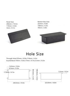 Next Life Desk Strip Hub Power Outlet LED Receptacle IP40 Protection Grade 250V 16A Dual USB Table Pop Up Socket Connection Box for Office and Home  - Image 3