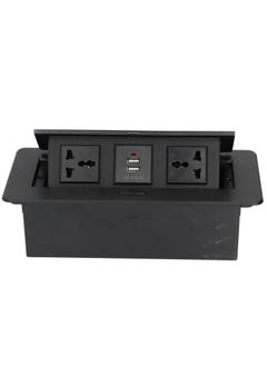 Next Life Desk Strip Hub Power Outlet LED Receptacle IP40 Protection Grade 250V 16A Dual USB Table Pop Up Socket Connection Box for Office and Home  - Image 4