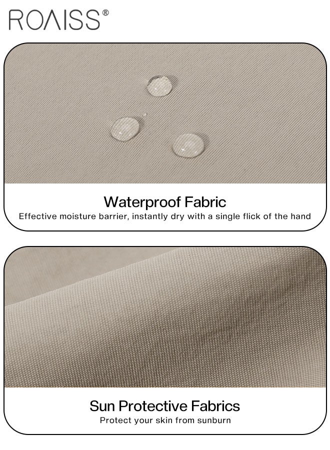 roaiss Women's Wide Brim Fishing Cap with Windproof Rope Outdoor Camping Adventure Quick Dry Breathable Sunscreen Bucket Hat Cowboy Hat Two Ways to Wear - Image 4