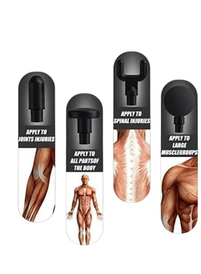 أجهزة تدليك العضلات اليدوية القابلة لإعادة الشحن، للعناية بالجسم واللياقة البدنية والاهتزاز | تدليك عميق للعضلات والوجه - Image 4