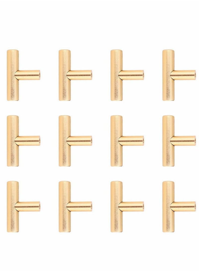 Y&D Alloy Pull Handle Cupboard Cabinet Wardrobe Door Knobs Drawer for Home Bedroom Golden - 12pcs  - Image 1