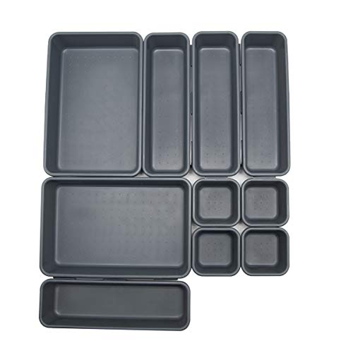 Backerysupply Interlocking Desk Drawer Organizer Separators for Kitchen, Bathroom, Makeup, Office (Set of 10) - Image 2