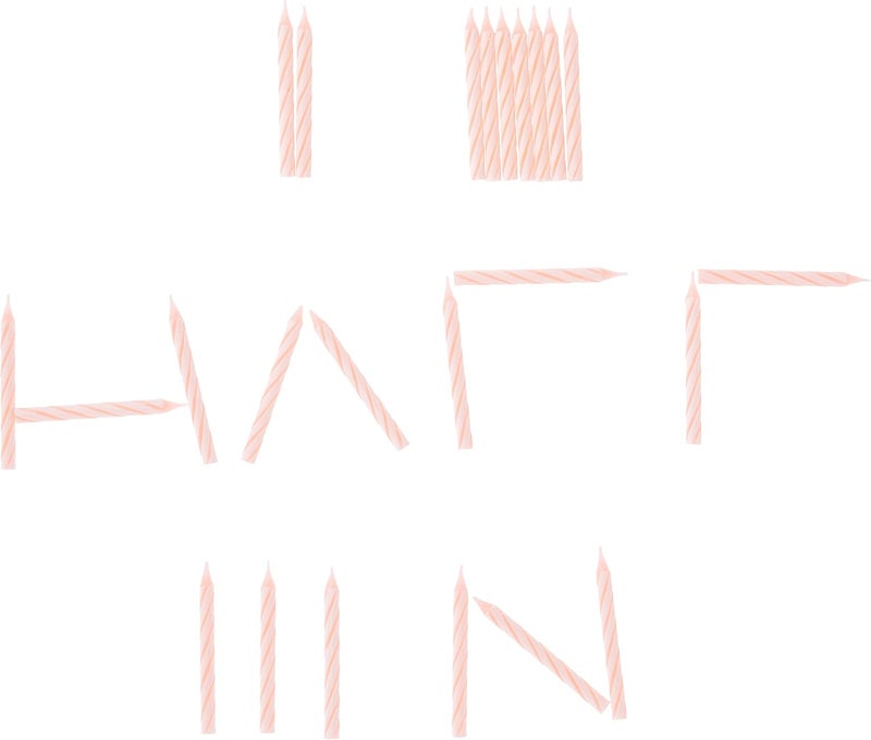 Unique Stripes Party Candles 25 Pink - Image 4