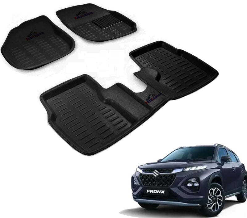AutoExpanse Car Accessories 3D Mats Foot Mat Anti-Skid Waterproof 3d/4d PVC Custom Fit Car Mats Black for Fronx - Image 5