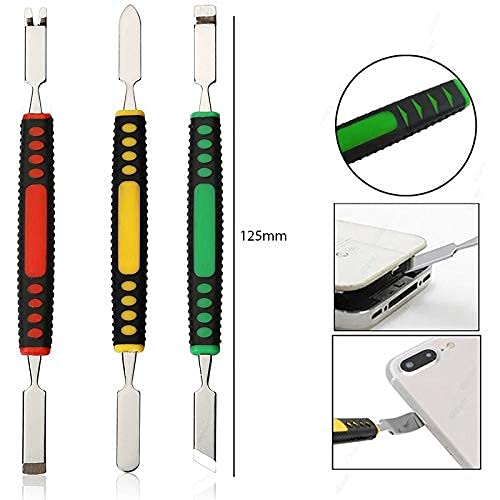 MESHIV Pry Tool Meshiv 3 Dual Ends Metal Spudger & 2 Plastic Guitar Picks Pry Opener for Laptop, Tablet, Mobile, smartphone Opening Repair Tool (5 IN 1 Mobile Opener Repairing Tool Kit) - Image 2