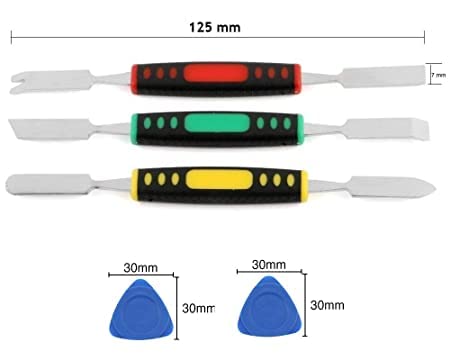 MESHIV Pry Tool Meshiv 3 Dual Ends Metal Spudger & 2 Plastic Guitar Picks Pry Opener for Laptop, Tablet, Mobile, smartphone Opening Repair Tool (5 IN 1 Mobile Opener Repairing Tool Kit) - Image 4