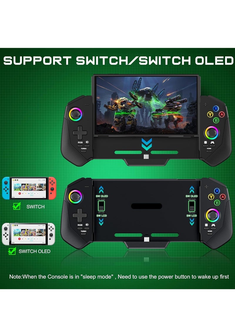Hall Joystick Switch Controllers with RGB Light and Turbo Function, Wired Pro Remote for Nintendo Switch and OLED, Dual Motor Joypad with 4 Game Slots - Image 3