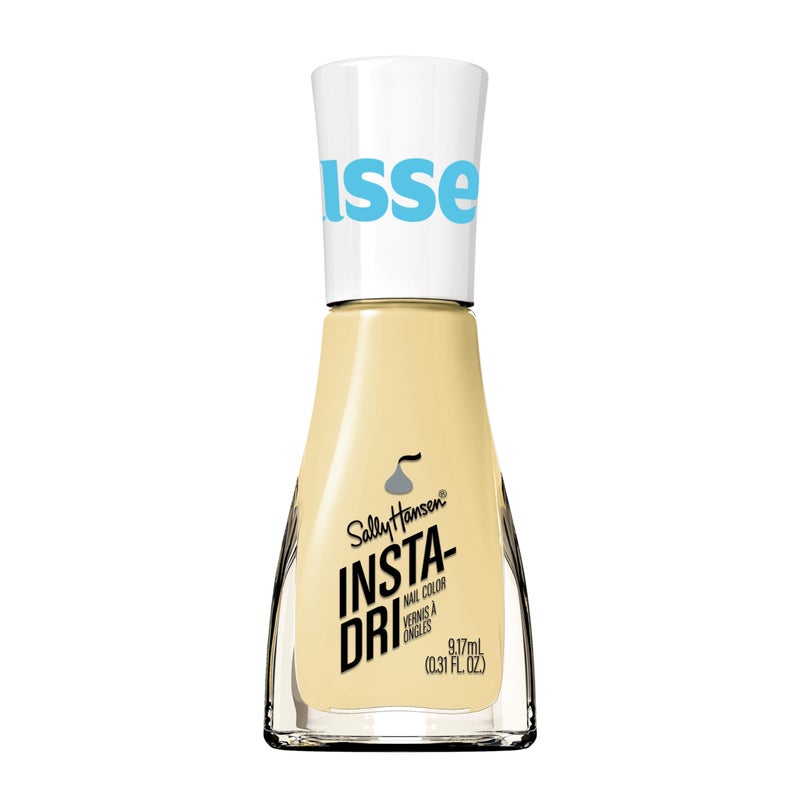 Sally Hansen طلاء أظافر سالي هانسن إنستا-دراي هيرشي كيسز | جفاف سريع، يدوم طويلاً، لمعان خالي من الخطوط | غير شفاف، لامع | 730 مليء بالقبلات | لون أظافر أصفر زبداني فاتح - Image 1