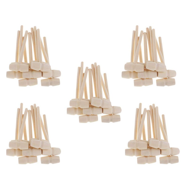 klarako50pcs Mini Wooden Mallet Wood Hammer For Leather Craft Stamping Kids - Image 1