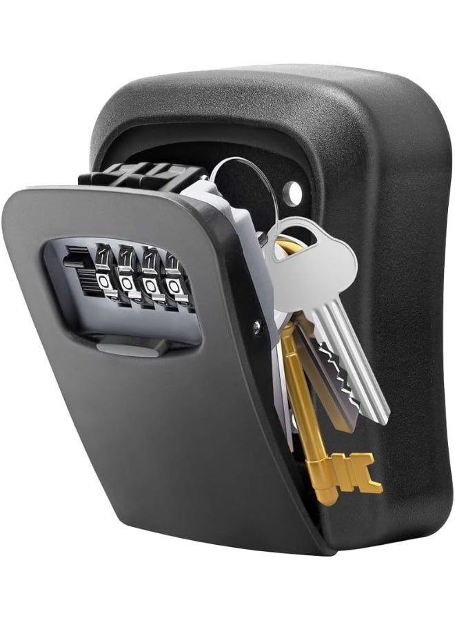 Waterproof Wall-Mounted Key Lock Box, 4-Digit Combination Lock, Outdoor Key Safe for House Keys - Image 1