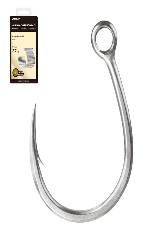 BKK LONEDIABLO Single Lure Hook | 3-Pack | 5X | Saltwater Ultra-Antirust Coating | Hand Ground Point | Popping Trolling Stickbaits - Image 1