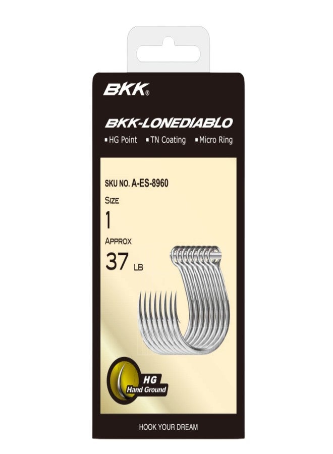 BKK LONEDIABLO Single Lure Hook | 3-Pack | 5X | Saltwater Ultra-Antirust Coating | Hand Ground Point | Popping Trolling Stickbaits - Image 4