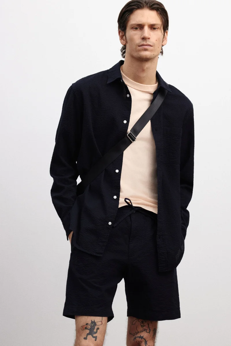 H&M Relaxed Fit Seersucker shorts