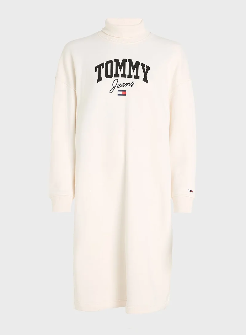 TOMMY JEANS Logo Knitted Hooded Dress