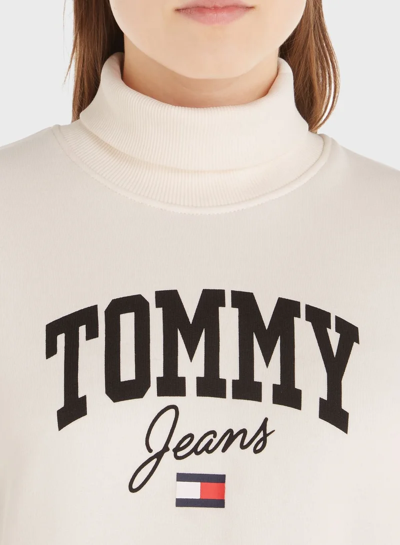 TOMMY JEANS Logo Knitted Hooded Dress