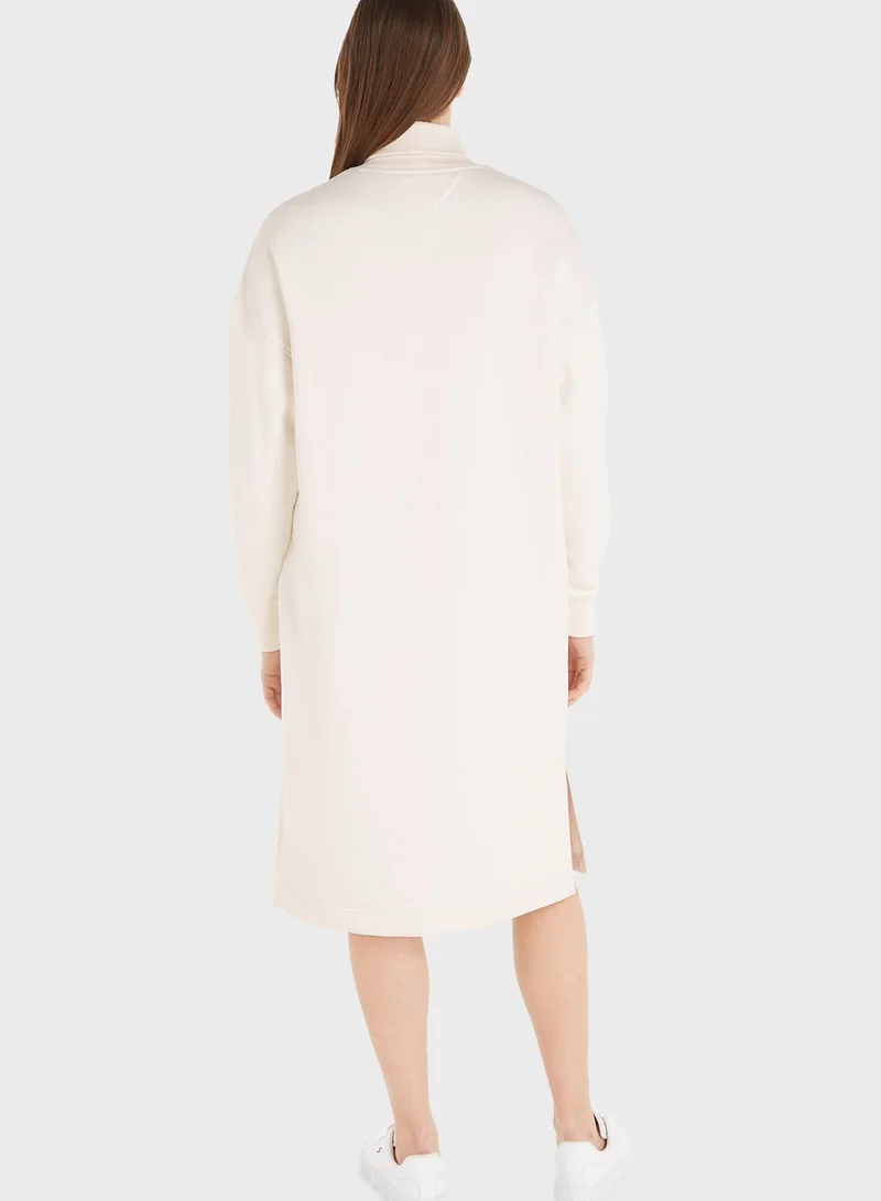TOMMY JEANS Logo Knitted Hooded Dress