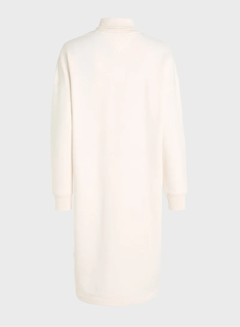 TOMMY JEANS Logo Knitted Hooded Dress