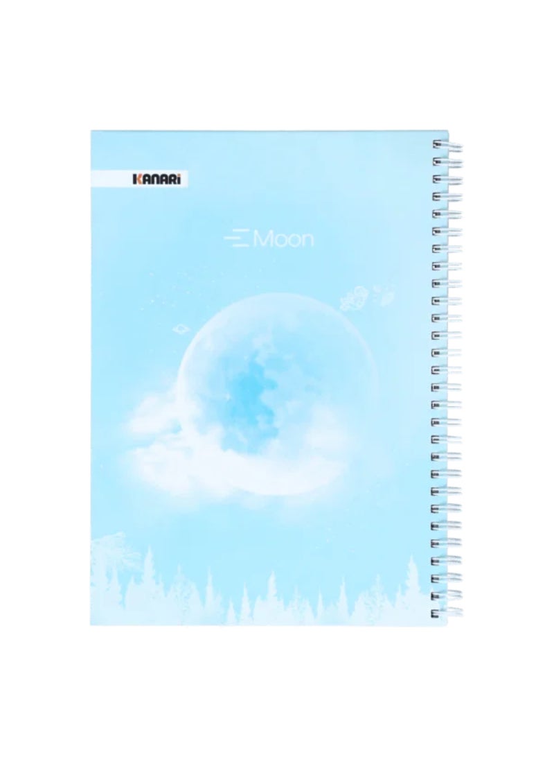 Kanari 100-Sheets Spiral Bound B5 Lined Record Notebook Pastel Blue 90058-0009 - Image 1