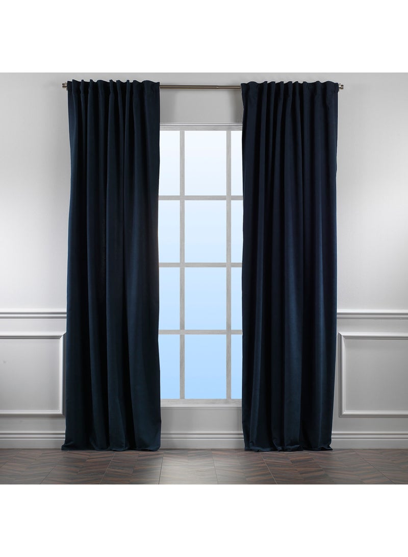 Zeenah Furniture Solid Color Home Decorative Curtains Velvet Look 2 Panels Hanging Back Tap & Rod Pocket Living Room Nursery Room Kitchen Office Windows Home Decoration  - Image 1