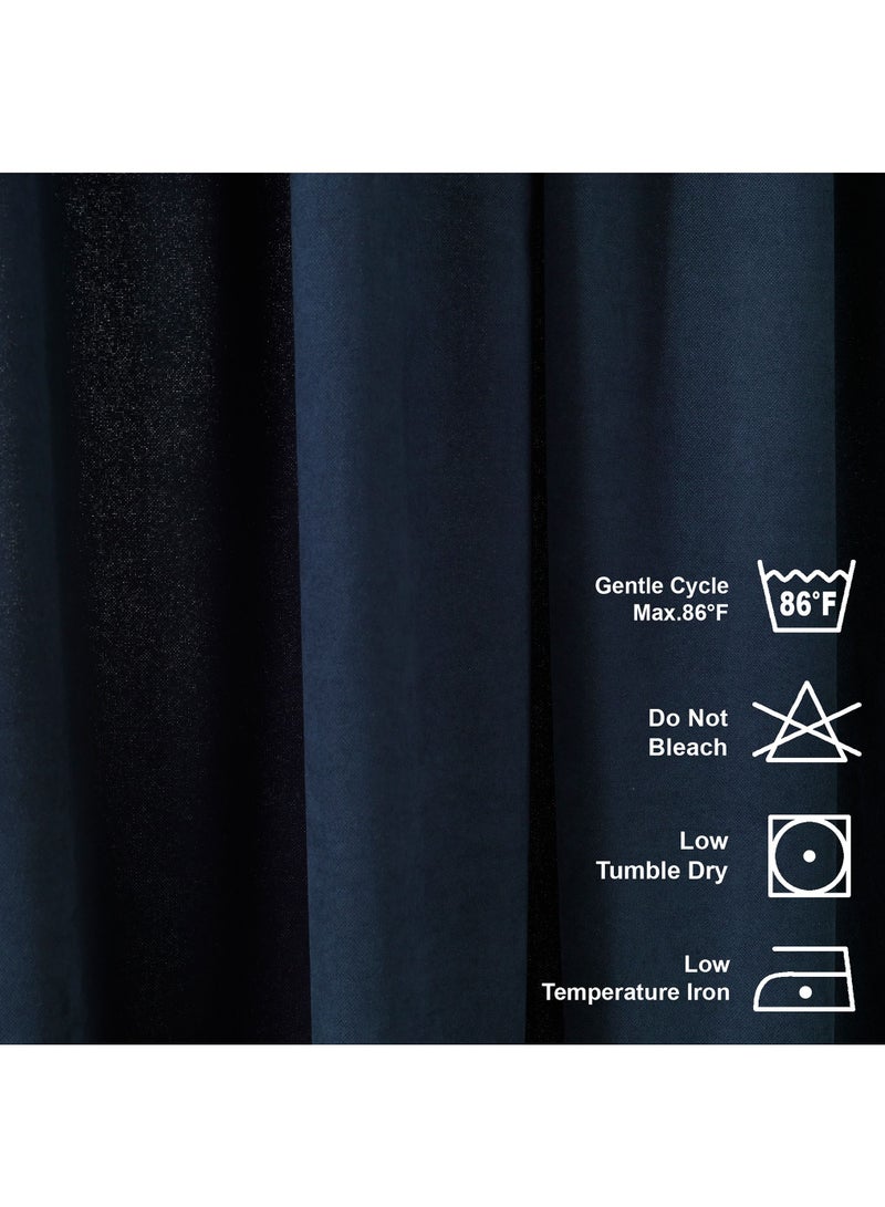Zeenah Furniture Solid Color Home Decorative Curtains Velvet Look 2 Panels Hanging Back Tap & Rod Pocket Living Room Nursery Room Kitchen Office Windows Home Decoration  - Image 4