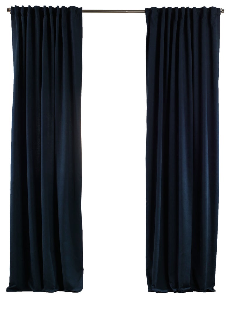 Zeenah Furniture Solid Color Home Decorative Curtains Velvet Look 2 Panels Hanging Back Tap & Rod Pocket Living Room Nursery Room Kitchen Office Windows Home Decoration  - Image 5