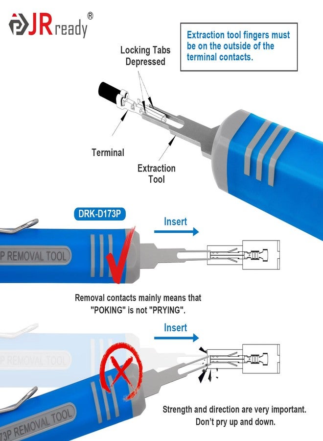 JRready ST5326 Molex Pin Extractor Tool DRK-D173P Mini-Fit Jr. Extraction Molex Pin Removal (Equivalent to Molex 11-03-0044) for ATX EPS PCI-E Connectors Terminal Release Tool Extraction Tool - Image 4