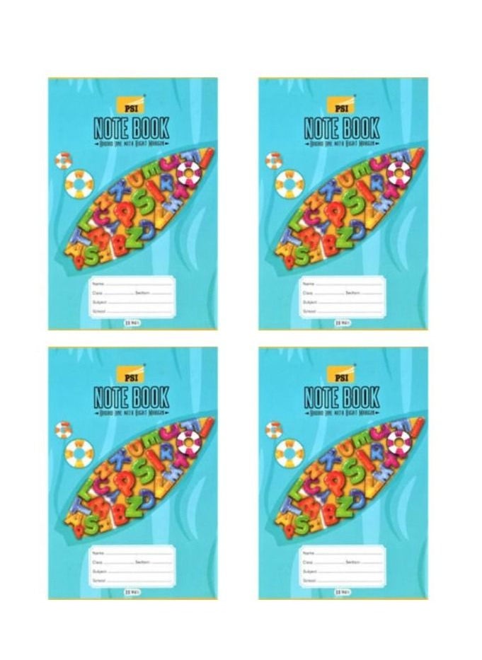 Psi 4-Piece Single Line Exercise Notebook 120 Pages  - Image 1