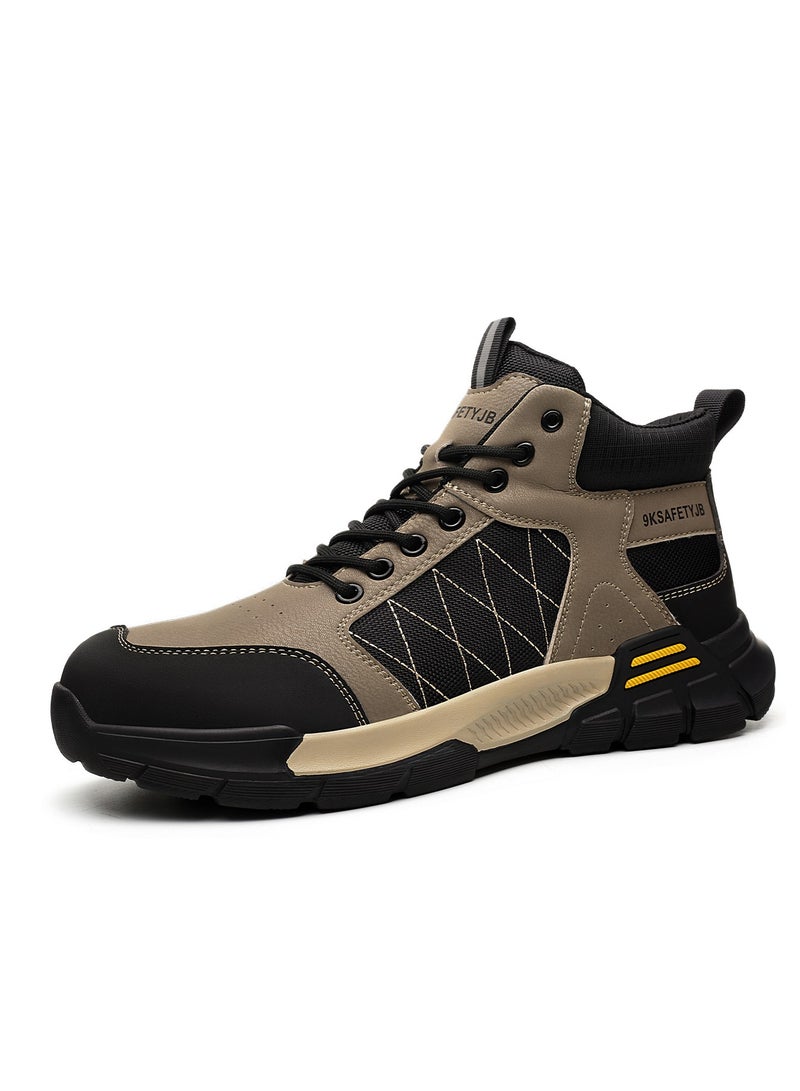 Men's Safety Shoes Steel Toe Boots Work Construction Shoes Lightweight Breathable Non-slip Indestructible Boots (43 EUR) - Image 1