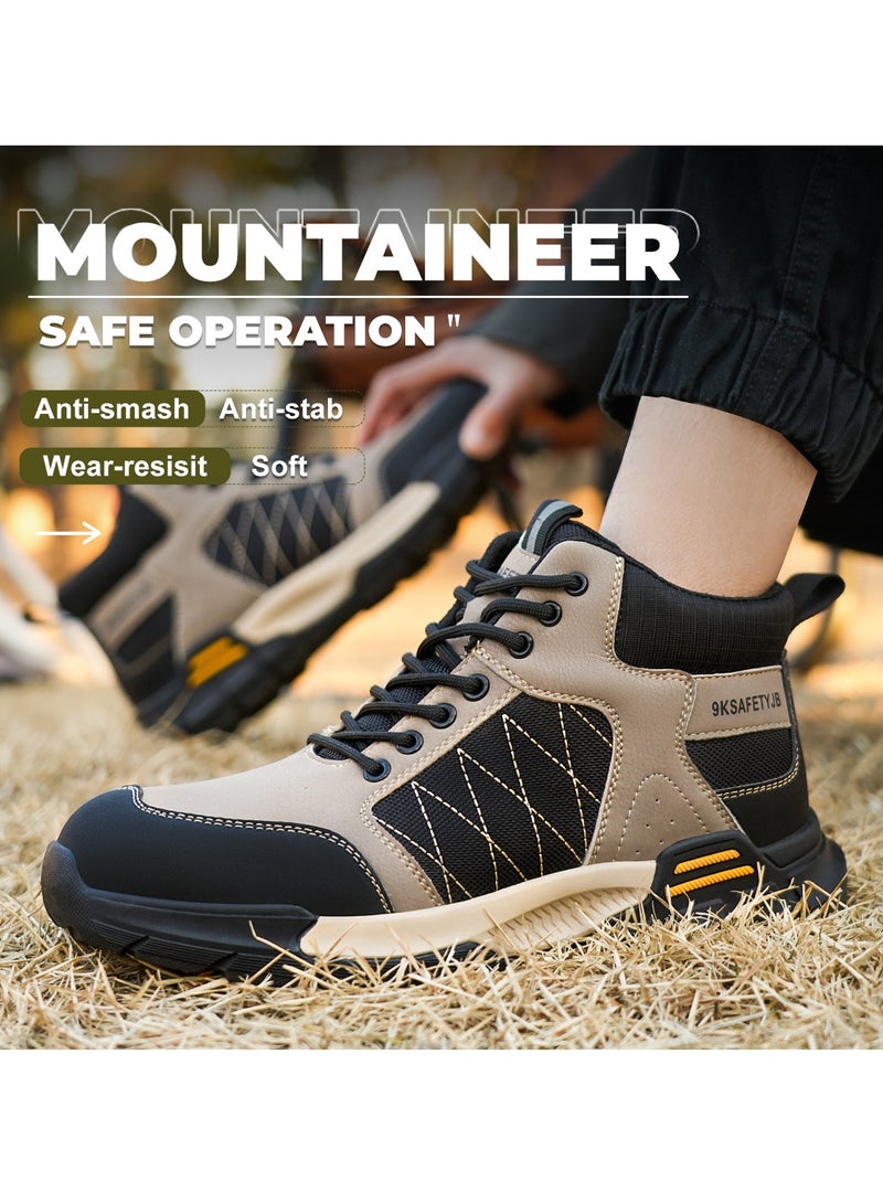 Men's Safety Shoes Steel Toe Boots Work Construction Shoes Lightweight Breathable Non-slip Indestructible Boots (43 EUR) - Image 4