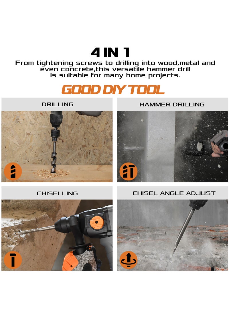 KSEIBI KBH 20 VEC-26 Cordless Brushless Rotary Hammer (MACHINE ONLY) Versatile And Powerful Tool, Ideal For Concrete Drilling, Tile Removal, Heavy-Duty Drilling, Demolition, Metal Drilling and Construction Works.  - Image 5