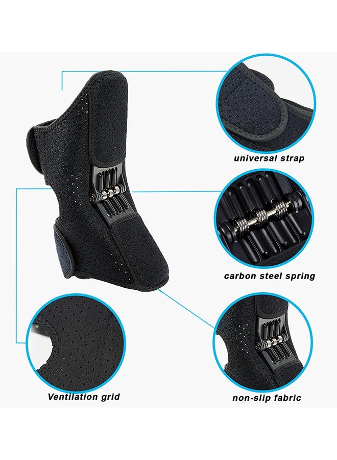 Arabest دعامات دعم المفاصل للركبة، دعامات دعم الركبة غير القابلة للانزلاق للرجال والنساء، دعامات دعم تخفيف آلام الركبة، معزز حماية الركبة القوي للتسلق والقرفصاء وكرة الطائرة، أسود، 1 زوج - Image 3