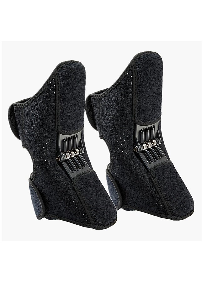 Arabest دعامات دعم المفاصل للركبة، دعامات دعم الركبة غير القابلة للانزلاق للرجال والنساء، دعامات دعم تخفيف آلام الركبة، معزز حماية الركبة القوي للتسلق والقرفصاء وكرة الطائرة، أسود، 1 زوج - Image 1