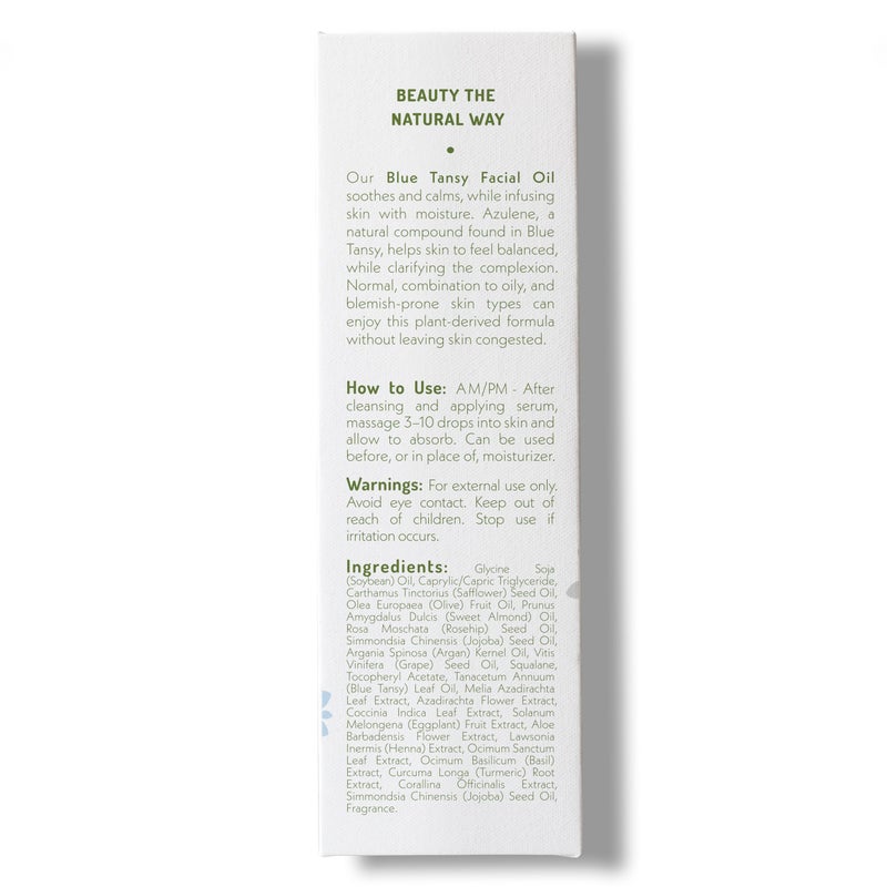 Eve Hansen Blue Tansy Facial Oil Moisturizer - Balancing Face Oil With Squalane, Rosehip, Turmeric, Vitamin E For Skin | Non-Greasy - 1.7 oz - Image 4