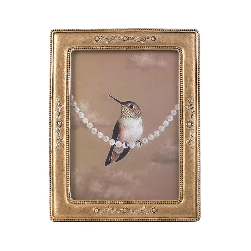 SIKOO 2.5x3.5 Vintage Picture Frames, Small Picture Frame, Wallet Size, Ornate Picture Frames, Mini Photo Frame, Table Top Display and Wall Mount, Antique Home Decor, Bronze - Image 1