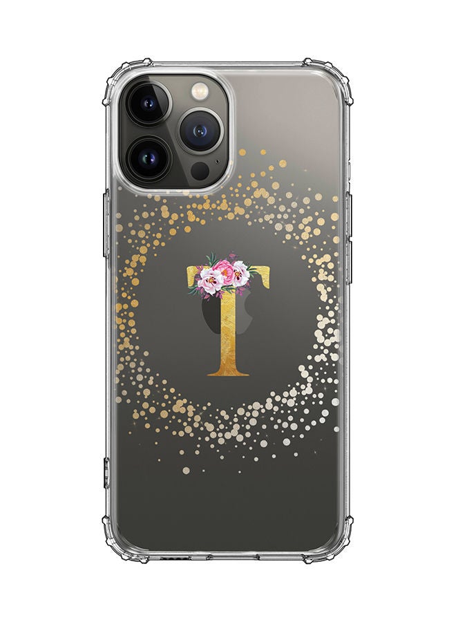 Stylizedd Monogram Design Classic Clear Cover for Apple iPhone 13 Pro Max Case Soft TPU Gel Thin Transparent Flexible Cover - T - Image 1