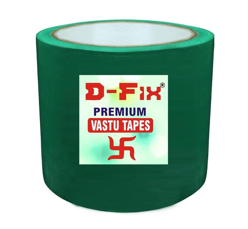 D-Fix ® BOPP Vastu Color Floor Tapes - 20 Meters Approx in Length 96MM / 04" Width - 1 Roll Per Pack - Vastu Dosh Remedy/Vastu Correction for WC Toilet and Entrance -Green - Image 1
