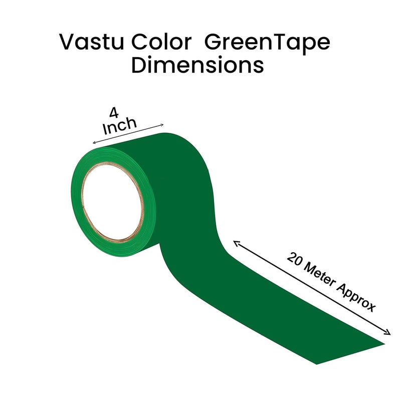 D-Fix ® BOPP Vastu Color Floor Tapes - 20 Meters Approx in Length 96MM / 04" Width - 1 Roll Per Pack - Vastu Dosh Remedy/Vastu Correction for WC Toilet and Entrance -Green - Image 2