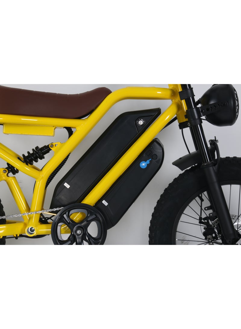 mankeel Electric Bike 48V 500W, 20”×4.0 Fat Tire, Shimano 7-Speed, 12Ah Battery, 40KM Range, 40KM/H Max Speed, Front & Rear Disc Brakes, LED Display, Headlight & Taillight, 120KG Load Capacity - Image 5