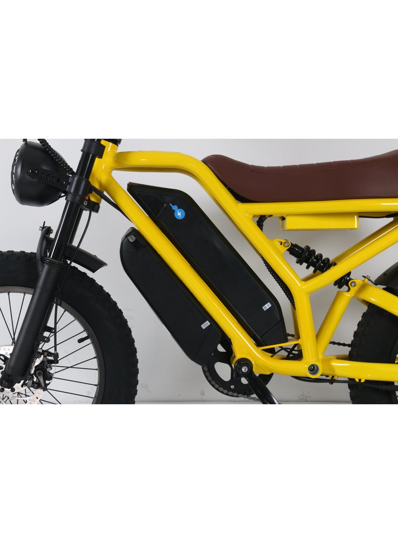 mankeel Electric Bike 48V 500W, 20”×4.0 Fat Tire, Shimano 7-Speed, 12Ah Battery, 40KM Range, 40KM/H Max Speed, Front & Rear Disc Brakes, LED Display, Headlight & Taillight, 120KG Load Capacity - Image 3