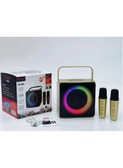 SDRD SD508 Karaoke Bluetooth Speaker with 2 Wireless Microphones – High-Powered Sound, LED Lights, Portable Party Speaker, Perfect for Home, Parties, and Outdoor Karaoke  - Image 3