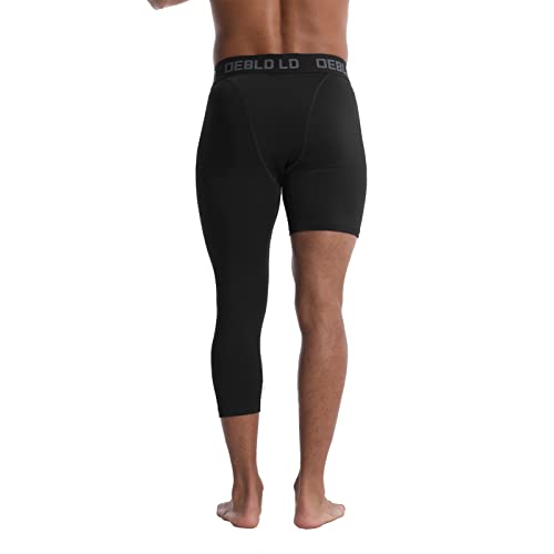 OEBLD Single Leg 3/4 Compression Tights, Unisex Sports Compression Pants, One Leg Basketball Leg Sleeves Athletic Workout Leggings Tights, Light and Strenchable - Image 4