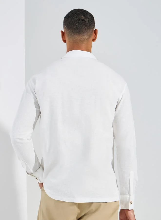 ستايلي Cotton Long Sleeves Resort Collar Shirt