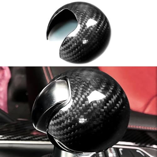 NVCNX Real Carbon Fiber Shift Knob Cover for Audi A3 S3 8V 20152020 2016 2017 2018 2019 Automatic Tranmission Lever Gear Shifter Car Interior Trim Accessories Glossy not ABS - Image 1