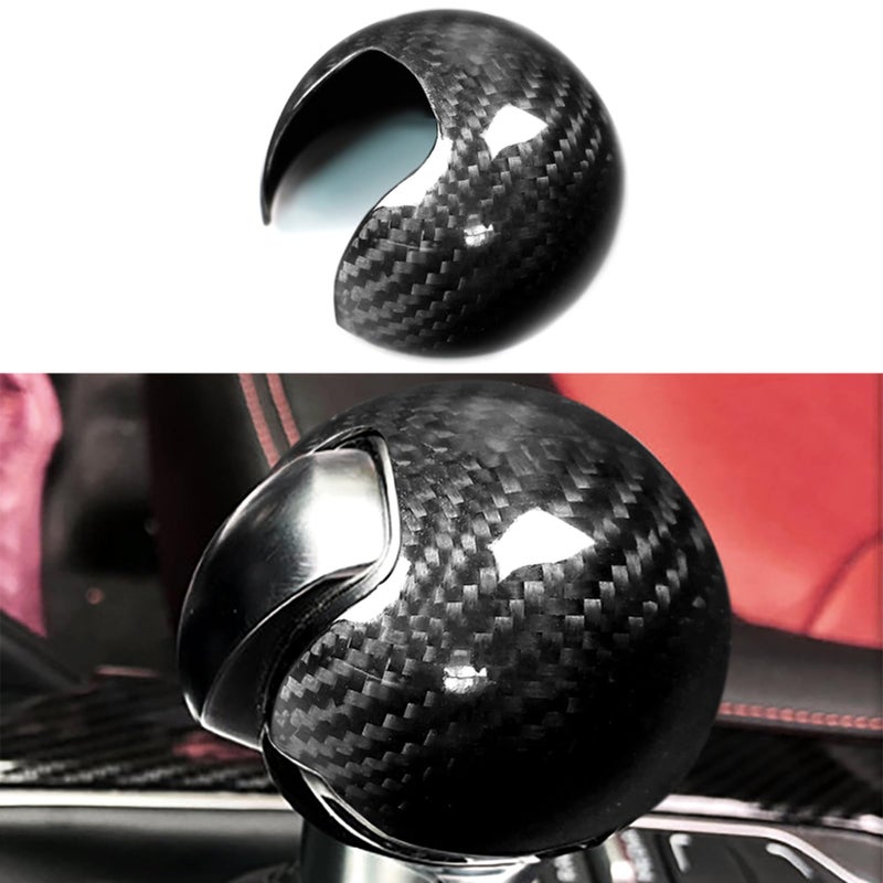NVCNX Real Carbon Fiber Shift Knob Cover for Audi A3 S3 8V 20152020 2016 2017 2018 2019 Automatic Tranmission Lever Gear Shifter Car Interior Trim Accessories Glossy not ABS - Image 2