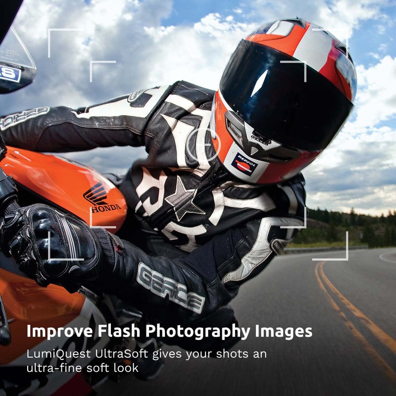 LumiQuest Ultrasoft Frosted Photography Lighting Diffuser, Compact Modifier with UltraStrap, Camera Lighting, Universal Portable Studio Lights for External Camera Flashes, Photo Light, Neon Pink - Image 5