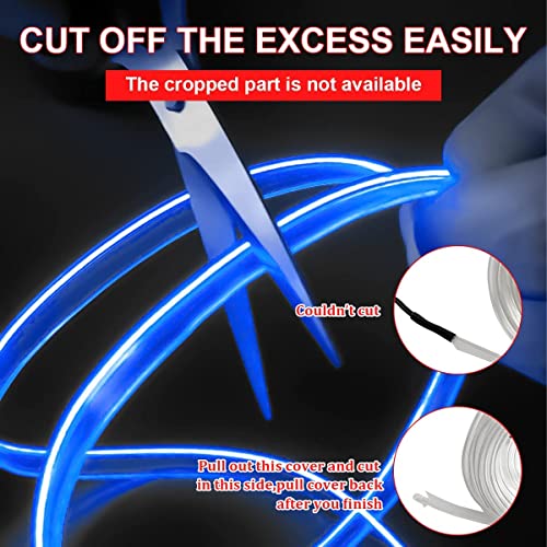 AutoBizarre Blue Color 5 Meters Car Interior Decoration Cold Light Line Electroluminescent Ambient Lighting EL Wire (Works with All Cars) (Blue) - Image 5